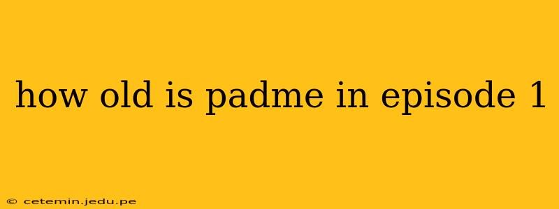 how old is padme in episode 1