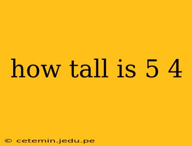 how tall is 5 4