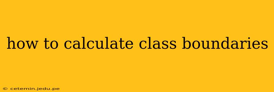 how to calculate class boundaries