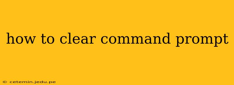 how to clear command prompt