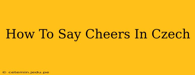 How To Say Cheers In Czech