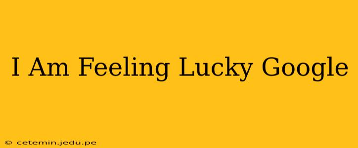 I Am Feeling Lucky Google
