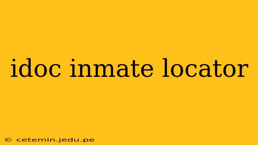 idoc inmate locator