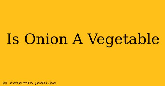 Is Onion A Vegetable