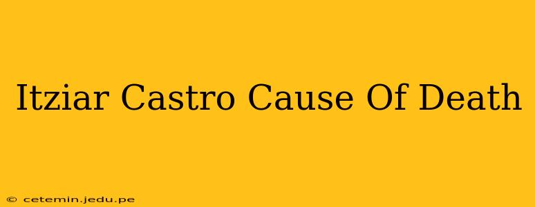 Itziar Castro Cause Of Death