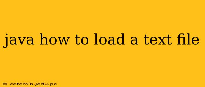 java how to load a text file