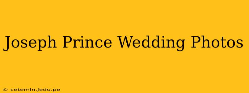 Joseph Prince Wedding Photos