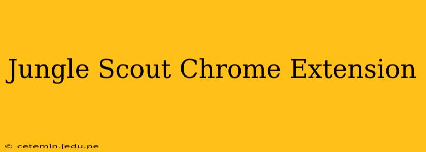 Jungle Scout Chrome Extension