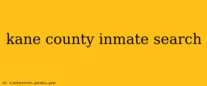 kane county inmate search