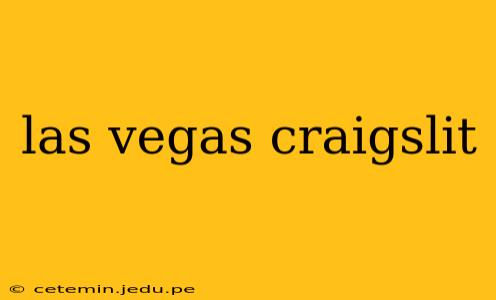 las vegas craigslit