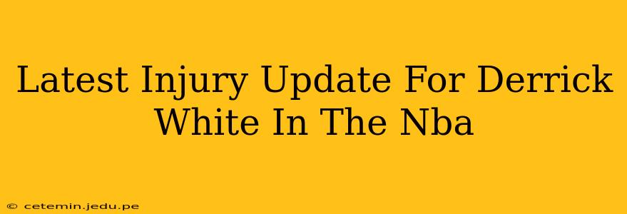 Latest Injury Update For Derrick White In The Nba