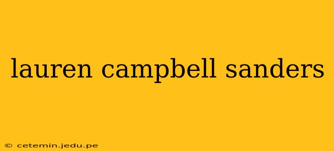 lauren campbell sanders