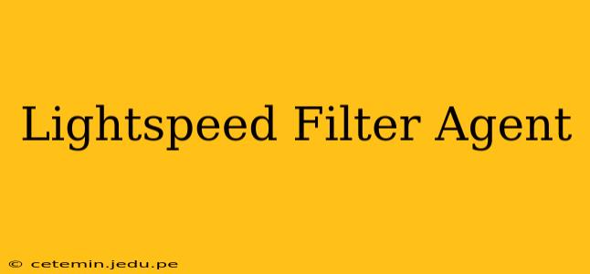 Lightspeed Filter Agent