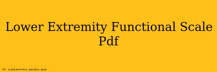 Lower Extremity Functional Scale Pdf