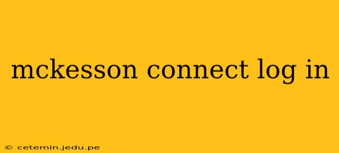 mckesson connect log in