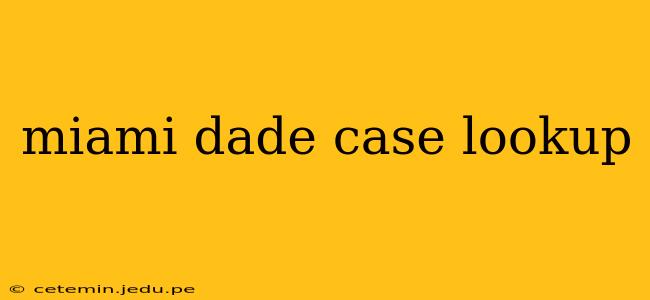 miami dade case lookup