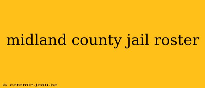 midland county jail roster