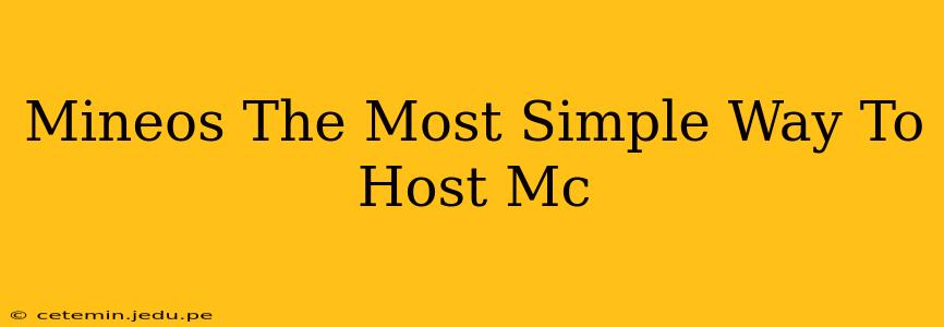 Mineos The Most Simple Way To Host Mc
