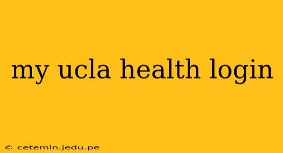 my ucla health login