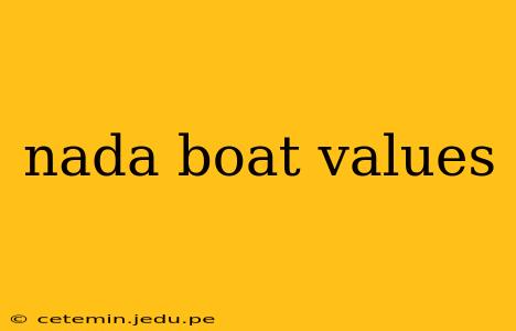 nada boat values
