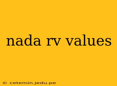 nada rv values