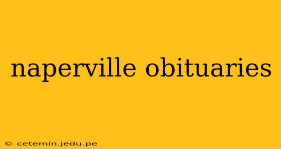 naperville obituaries