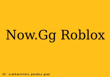 Now.Gg Roblox