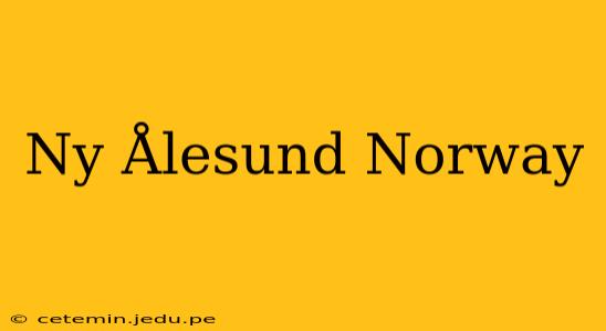 Ny Ålesund Norway