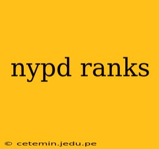 nypd ranks