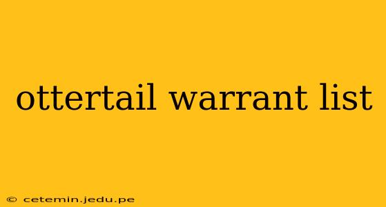 ottertail warrant list