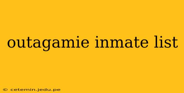 outagamie inmate list