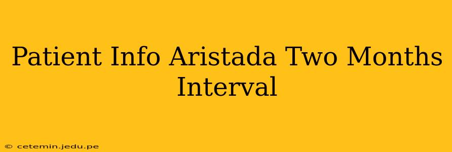 Patient Info Aristada Two Months Interval