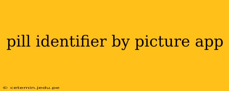 pill identifier by picture app