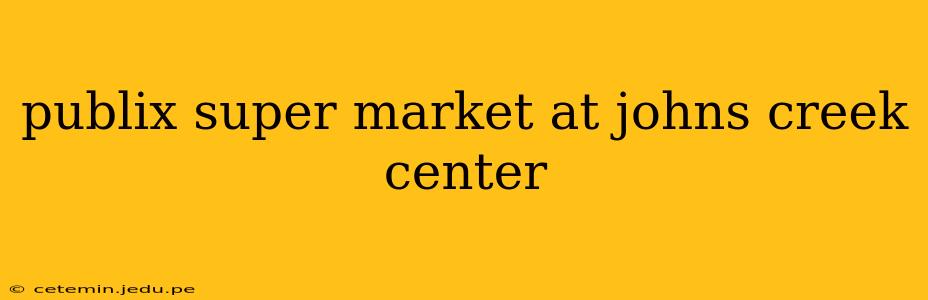 publix super market at johns creek center