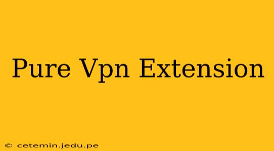 Pure Vpn Extension