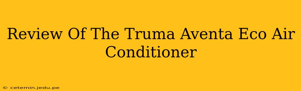 Review Of The Truma Aventa Eco Air Conditioner