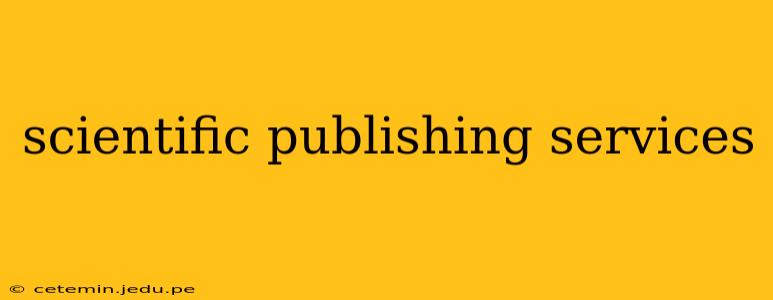 scientific publishing services