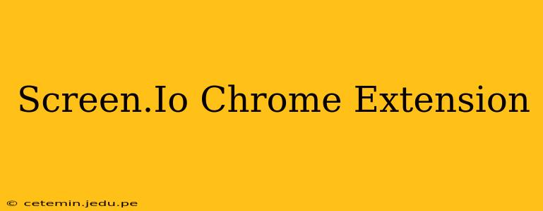 Screen.Io Chrome Extension