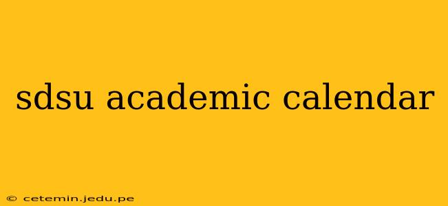 sdsu academic calendar
