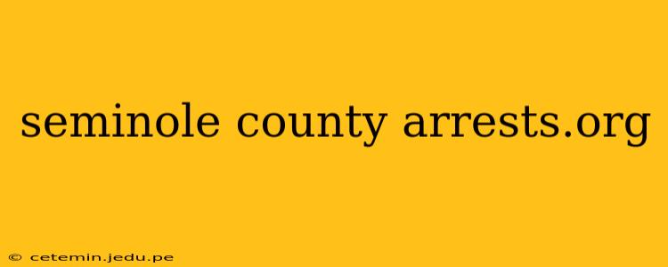 seminole county arrests.org