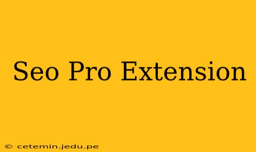 Seo Pro Extension