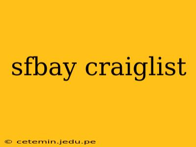 sfbay craiglist