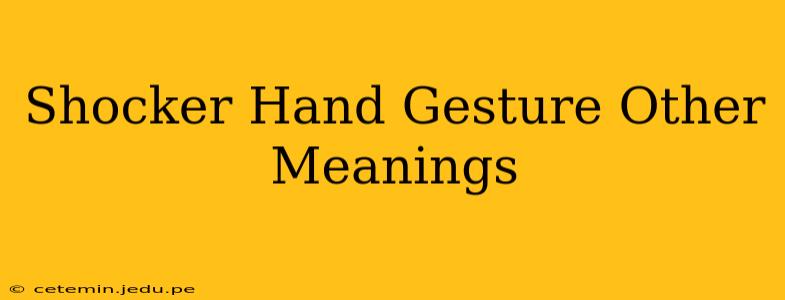 Shocker Hand Gesture Other Meanings