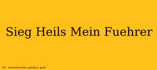 Sieg Heils Mein Fuehrer