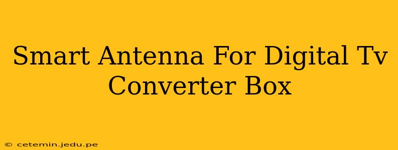 Smart Antenna For Digital Tv Converter Box