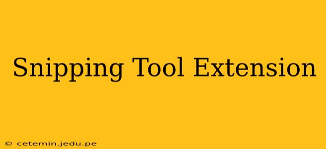Snipping Tool Extension