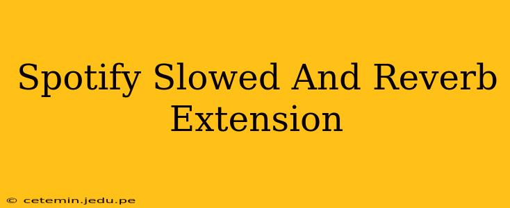 Spotify Slowed And Reverb Extension