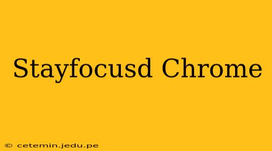 Stayfocusd Chrome