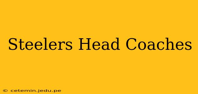 Steelers Head Coaches