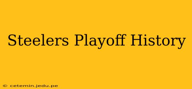Steelers Playoff History